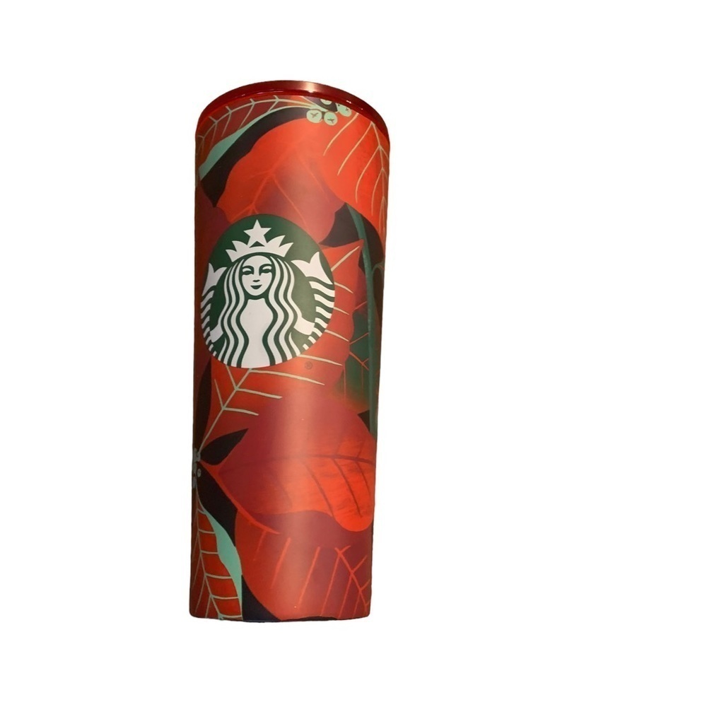 Starbucks Holiday Red Poinsetta Venti Insulated Cold Beverage Tumbler
